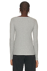 Toteme Classic Rib Top in Grey Melange, view 3, click to view large image.