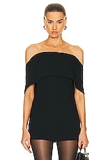 Toteme Off Shoulder Evening Top in Black, view 1, click to view large image.