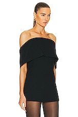 Toteme Off Shoulder Evening Top in Black, view 2, click to view large image.