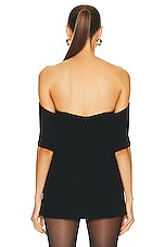 Toteme Off Shoulder Evening Top in Black, view 3, click to view large image.