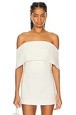 Toteme Off Shoulder Evening Top in Macadamia, view 1, click to view large image.