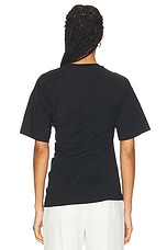 Toteme Twisted Jersey Tee in Black, view 4, click to view large image.