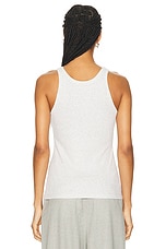 Toteme Curved Rib Tank Top in Pale Grey Melange, view 3, click to view large image.