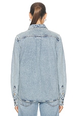 Toteme Petite Denim Shirt in Cool Blue, view 4, click to view large image.