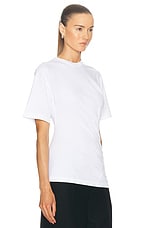 Toteme Twisted Jersey Tee in Off White, view 2, click to view large image.