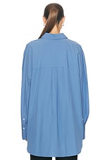 Toteme Kimono Sleeve Poplin Shirt in Cornflower, view 3, click to view large image.