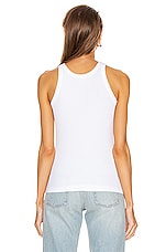 Toteme Curved Rib Tank in White, view 3, click to view large image.