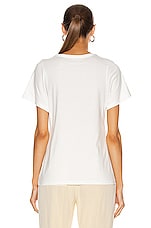 Toteme Curved Seam Tee in Off White, view 4, click to view large image.