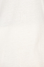 Toteme Curved Seam Tee in Off White, view 6, click to view large image.