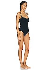 Toteme Bra One Piece Swimsuit in Black, view 3, click to view large image.