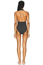 Toteme Halterneck One Piece Swimsuit in Anthracite, view 4, click to view large image.