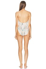 Toteme Smocked Swimsuit in Washed Floral, view 3, click to view large image.