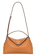 Toteme T Lock Top Handle Bag in Tan, view 1, click to view large image.