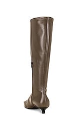 Toteme The Slim Knee High Boot in Ash, view 3, click to view large image.