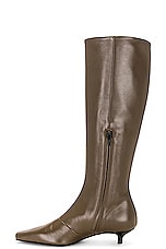 Toteme The Slim Knee High Boot in Ash, view 5, click to view large image.