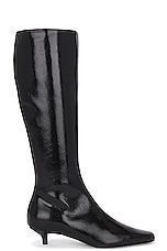 Toteme Slim Knee High Boot in Black, view 1, click to view large image.