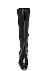 Toteme Slim Knee High Boot in Black, view 4, click to view large image.