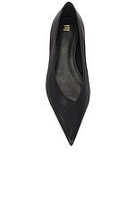 Toteme Asymmetric Ballerina Flat in Black, view 4, click to view large image.
