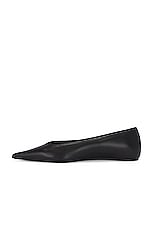 Toteme Asymmetric Ballerina Flat in Black, view 5, click to view large image.