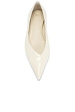 Toteme Asymmetric Ballerina Flat in Snow, view 4, click to view large image.