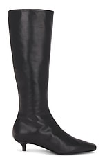 Toteme The Slim Knee High Boot in Black, view 1, click to view large image.