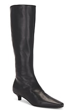 Toteme The Slim Knee High Boot in Black, view 2, click to view large image.