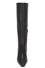 Toteme The Slim Knee High Boot in Black, view 4, click to view large image.