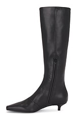 Toteme The Slim Knee High Boot in Black, view 5, click to view large image.