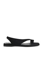 Toteme Suede Thong Sandal in Black | FWRD