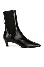 Toteme The Mid Heel Boot in Black, view 1, click to view large image.