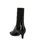 Toteme The Mid Heel Boot in Black, view 3, click to view large image.