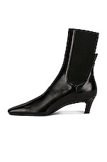 Toteme The Mid Heel Boot in Black, view 5, click to view large image.