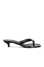 Toteme Flip Flop With Heel Sandal in Black, view 1, click to view large image.