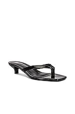 Toteme Flip Flop With Heel Sandal in Black, view 2, click to view large image.