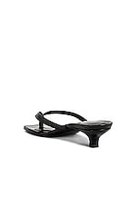Toteme Flip Flop With Heel Sandal in Black, view 3, click to view large image.