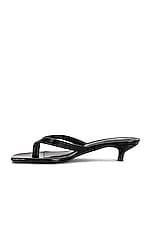 Toteme Flip Flop With Heel Sandal in Black, view 5, click to view large image.