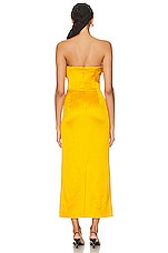 TOVE Lara Dress in Golden Yellow, view 3, click to view large image.