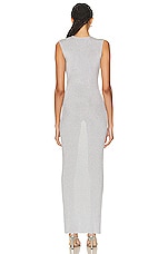 TOVE Vero Knitted Dress in Silver, view 3, click to view large image.