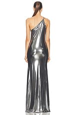 The Sei Double Strap Gown in Silver Foil, view 4, click to view large image.