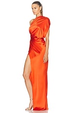 The Sei Drop Sleeve Drape Gown in Poppy, view 3, click to view large image.