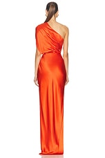 The Sei Drop Sleeve Drape Gown in Poppy, view 4, click to view large image.