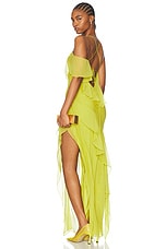 The Sei Ruffle Bias Gown in Chartreuse | FWRD