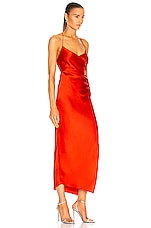 The Sei Strappy Gathered Dress in Chili, view 2, click to view large image.