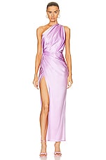 The Sei for FWRD Asymmetrical Drape Dress in Lavender, view 1, click to view large image.
