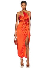 The Sei Strappy Knot Dress in Poppy, view 1, click to view large image.