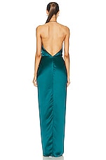 The Sei Halter Cowl Gown in Lagoon, view 4, click to view large image.