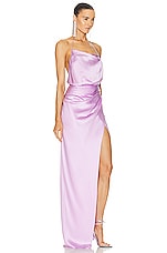 The Sei Halter Cowl Gown in Lavender, view 2, click to view large image.