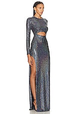 The Sei Long Sleeve Cut Out Gown in Galaxy, view 2, click to view large image.