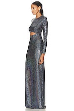 The Sei Long Sleeve Cut Out Gown in Galaxy, view 3, click to view large image.