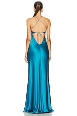 The Sei Balconette Bias Gown in Lake, view 3, click to view large image.